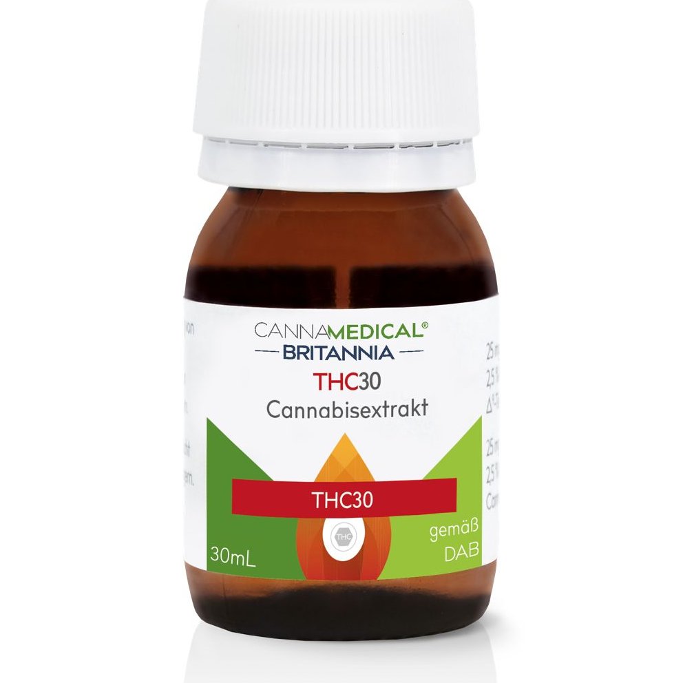 Cannamedical Britannia THC30 cannabis extract oil prescription medicine UK 30ml EU-GMP certified