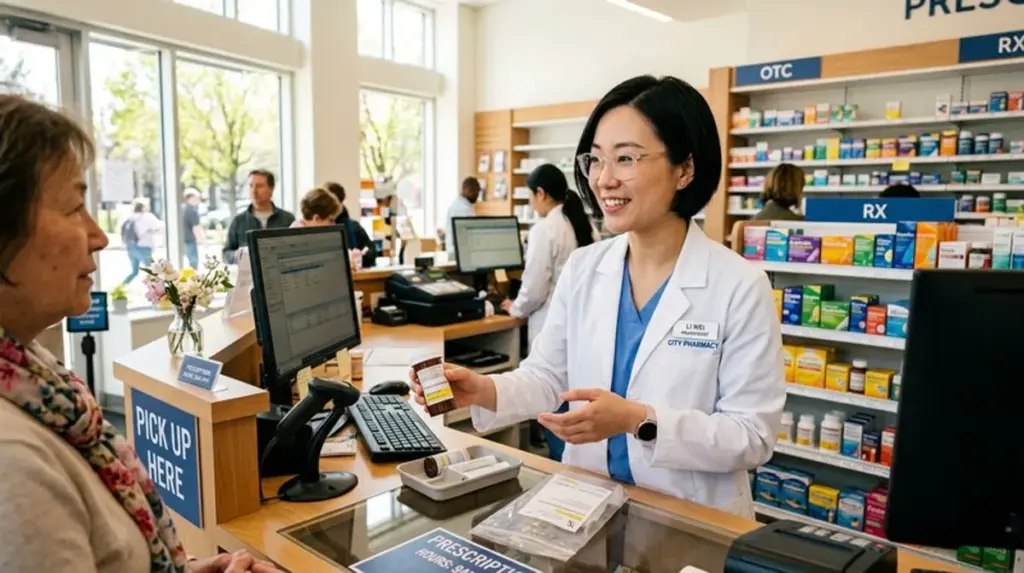 Pharmacist dispensing medical cannabis prescription UK pharmacy professional partner network